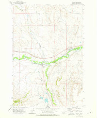 Twodot Montana Historical topographic map, 1:24000 scale, 7.5 X 7.5 Minute, Year 1972