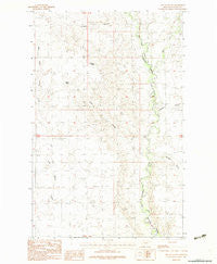 Uhlan Coulee Montana Historical topographic map, 1:24000 scale, 7.5 X 7.5 Minute, Year 1983