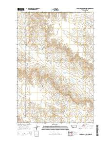 Upper Cracker Box School Montana Current topographic map, 1:24000 scale, 7.5 X 7.5 Minute, Year 2014