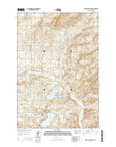 Upper Glaston Lake Montana Current topographic map, 1:24000 scale, 7.5 X 7.5 Minute, Year 2014