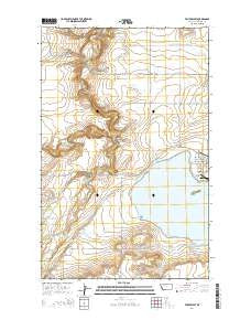 Valier West Montana Current topographic map, 1:24000 scale, 7.5 X 7.5 Minute, Year 2014