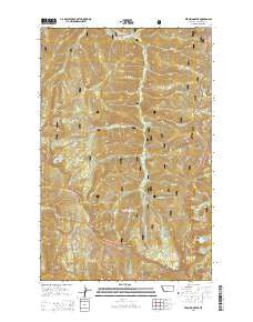 Vermilion Peak Montana Current topographic map, 1:24000 scale, 7.5 X 7.5 Minute, Year 2014