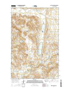 Veseth Reservoir Montana Current topographic map, 1:24000 scale, 7.5 X 7.5 Minute, Year 2014