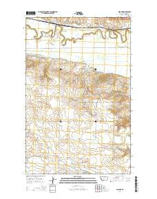 Wagner Montana Current topographic map, 1:24000 scale, 7.5 X 7.5 Minute, Year 2014