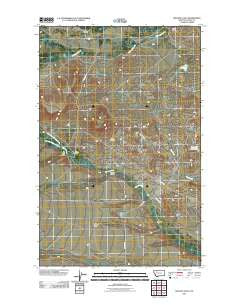 Watson Flats Montana Historical topographic map, 1:24000 scale, 7.5 X 7.5 Minute, Year 2011