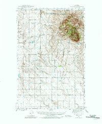West Butte Montana Historical topographic map, 1:62500 scale, 15 X 15 Minute, Year 1945
