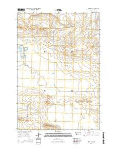 Wheat Basin Montana Current topographic map, 1:24000 scale, 7.5 X 7.5 Minute, Year 2014