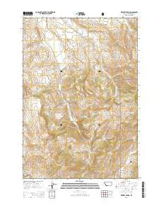 Whiskey Spring Montana Current topographic map, 1:24000 scale, 7.5 X 7.5 Minute, Year 2014