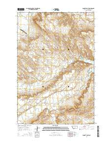 Winnett South Montana Current topographic map, 1:24000 scale, 7.5 X 7.5 Minute, Year 2014