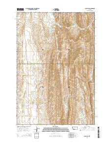 Wolf Hill Montana Current topographic map, 1:24000 scale, 7.5 X 7.5 Minute, Year 2014