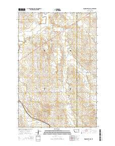 Woodworth Hill Montana Current topographic map, 1:24000 scale, 7.5 X 7.5 Minute, Year 2014