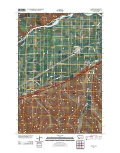 Worden Montana Historical topographic map, 1:24000 scale, 7.5 X 7.5 Minute, Year 2011