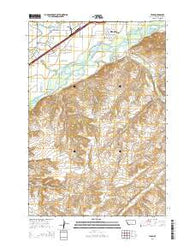 Yegen Montana Current topographic map, 1:24000 scale, 7.5 X 7.5 Minute, Year 2014