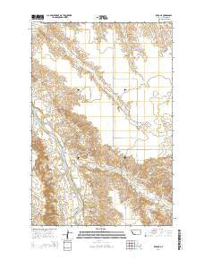 Zero NE Montana Current topographic map, 1:24000 scale, 7.5 X 7.5 Minute, Year 2014