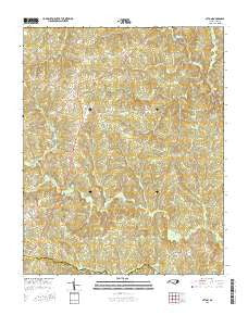 Afton North Carolina Current topographic map, 1:24000 scale, 7.5 X 7.5 Minute, Year 2016