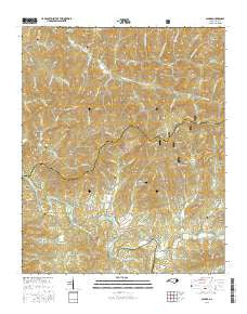 Alarka North Carolina Current topographic map, 1:24000 scale, 7.5 X 7.5 Minute, Year 2016