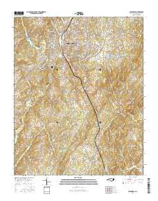 Albemarle North Carolina Current topographic map, 1:24000 scale, 7.5 X 7.5 Minute, Year 2016