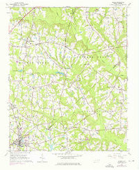 Angier North Carolina Historical topographic map, 1:24000 scale, 7.5 X 7.5 Minute, Year 1964