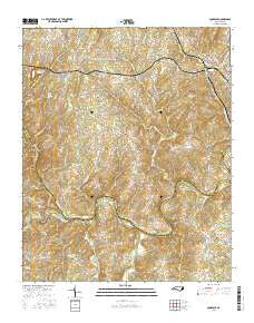 Aquadale North Carolina Current topographic map, 1:24000 scale, 7.5 X 7.5 Minute, Year 2016
