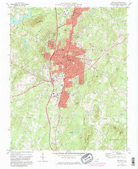 Asheboro North Carolina Historical topographic map, 1:24000 scale, 7.5 X 7.5 Minute, Year 1970