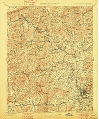 Asheville North Carolina Historical topographic map, 1:125000 scale, 30 X 30 Minute, Year 1901