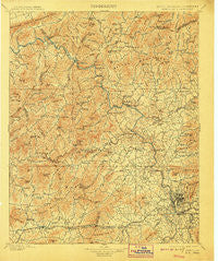 Asheville North Carolina Historical topographic map, 1:125000 scale, 30 X 30 Minute, Year 1901