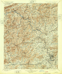 Asheville North Carolina Historical topographic map, 1:125000 scale, 30 X 30 Minute, Year 1901