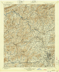 Asheville North Carolina Historical topographic map, 1:125000 scale, 30 X 30 Minute, Year 1901