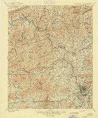 Asheville North Carolina Historical topographic map, 1:125000 scale, 30 X 30 Minute, Year 1901