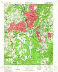 Asheville North Carolina Historical topographic map, 1:24000 scale, 7.5 X 7.5 Minute, Year 1961