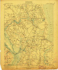Beckford North Carolina Historical topographic map, 1:62500 scale, 15 X 15 Minute, Year 1907