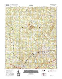 Bessemer City North Carolina Current topographic map, 1:24000 scale, 7.5 X 7.5 Minute, Year 2016
