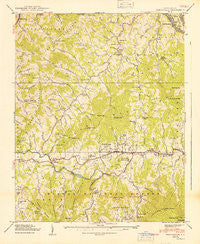 Burnsville North Carolina Historical topographic map, 1:24000 scale, 7.5 X 7.5 Minute, Year 1940