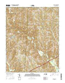 Calahaln North Carolina Current topographic map, 1:24000 scale, 7.5 X 7.5 Minute, Year 2016