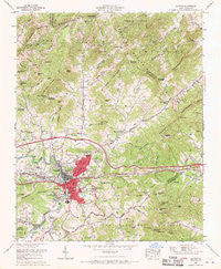 Canton North Carolina Historical topographic map, 1:24000 scale, 7.5 X 7.5 Minute, Year 1967