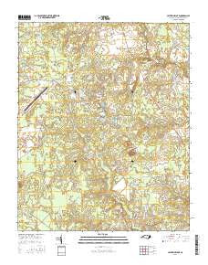 Catherine Lake North Carolina Current topographic map, 1:24000 scale, 7.5 X 7.5 Minute, Year 2016