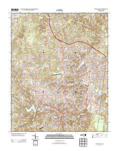 Chapel Hill North Carolina Historical topographic map, 1:24000 scale, 7.5 X 7.5 Minute, Year 2013