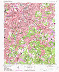 Charlotte East North Carolina Historical topographic map, 1:24000 scale, 7.5 X 7.5 Minute, Year 1967