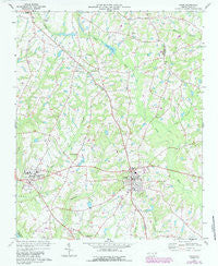 Coats North Carolina Historical topographic map, 1:24000 scale, 7.5 X 7.5 Minute, Year 1973