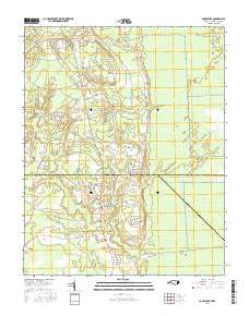 Corapeake North Carolina Current topographic map, 1:24000 scale, 7.5 X 7.5 Minute, Year 2016