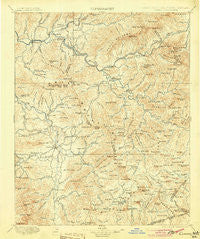 Cowee North Carolina Historical topographic map, 1:125000 scale, 30 X 30 Minute, Year 1897