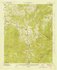 Cruso North Carolina Historical topographic map, 1:24000 scale, 7.5 X 7.5 Minute, Year 1942