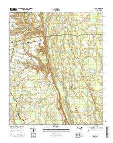 Duart North Carolina Current topographic map, 1:24000 scale, 7.5 X 7.5 Minute, Year 2016