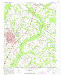 Dunn North Carolina Historical topographic map, 1:24000 scale, 7.5 X 7.5 Minute, Year 1973