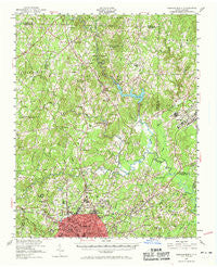 Durham North North Carolina Historical topographic map, 1:62500 scale, 15 X 15 Minute, Year 1951