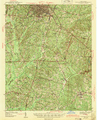 Durham South North Carolina Historical topographic map, 1:62500 scale, 15 X 15 Minute, Year 1943