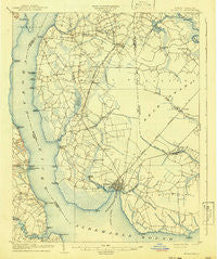Edenton North Carolina Historical topographic map, 1:62500 scale, 15 X 15 Minute, Year 1904