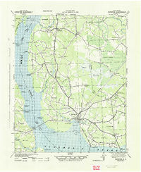 Edenton North Carolina Historical topographic map, 1:62500 scale, 15 X 15 Minute, Year 1943