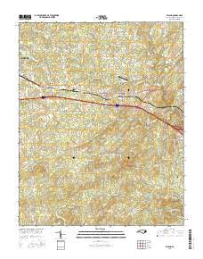 Efland North Carolina Current topographic map, 1:24000 scale, 7.5 X 7.5 Minute, Year 2016