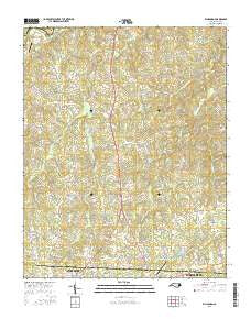 Ellisboro North Carolina Current topographic map, 1:24000 scale, 7.5 X 7.5 Minute, Year 2016
